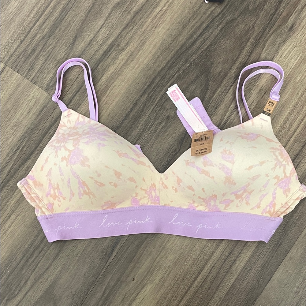 PINK Victoria's Secret Bra - Cream and Purple